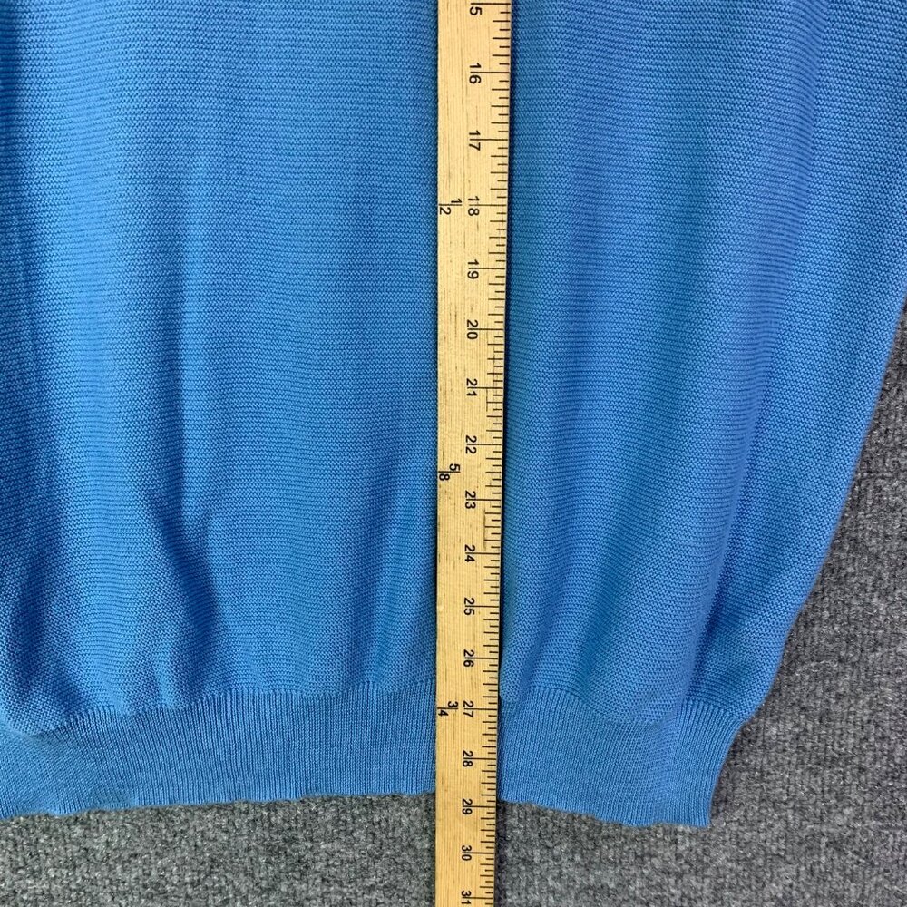 Vintage Polo Golf Ralph‎ Lauren Sweater Vest Men's Sz XL Blue 100% Cotton Cable - Picture 4 of 8